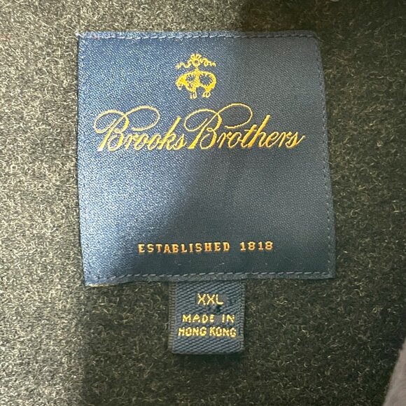 Brooks Brothers Full Zip Jacket Coat Removable Wool Liner XXL Dark Blue - Picture 3 of 11